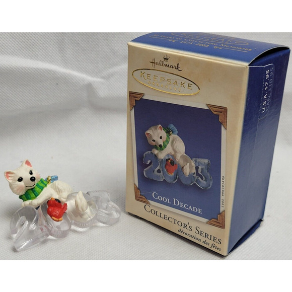 Hallmark Keepsake Ornament “Cool Decade” 2003 White Fox Collectors Series - Picture 1 of 5